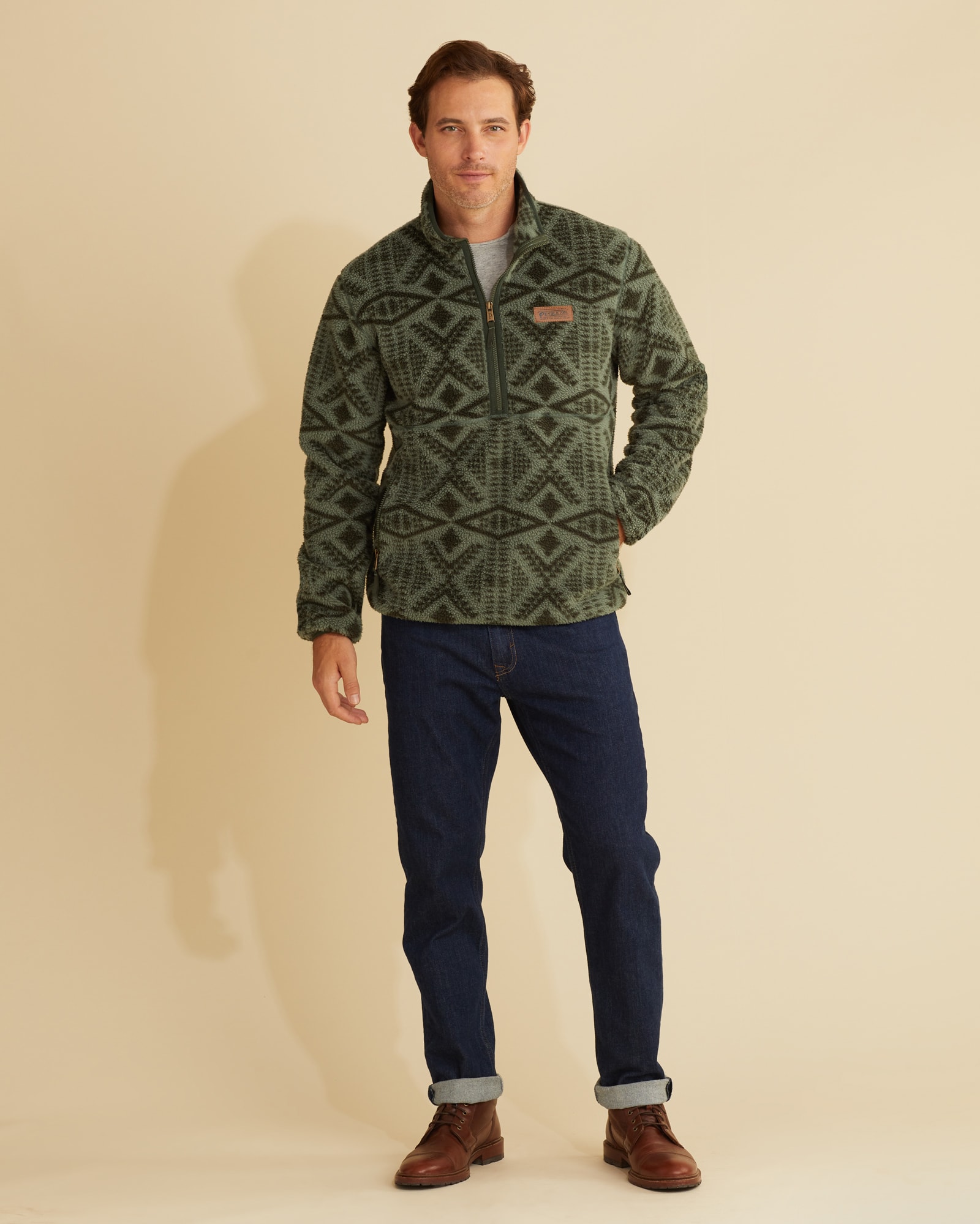 MEN'S HALF-ZIP FLEECE JACKET